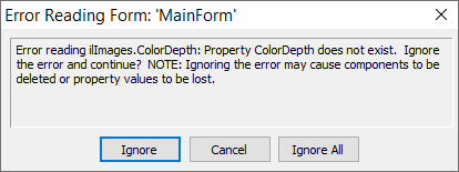 SVGMagic error reading property ColorDepth does not exist